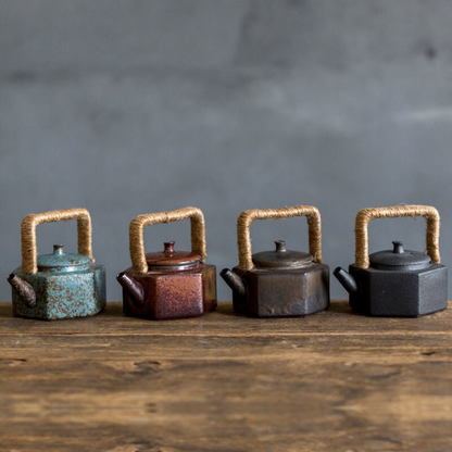 Ceramic Teapot Hexagon Pottery Tea Pot 200ml