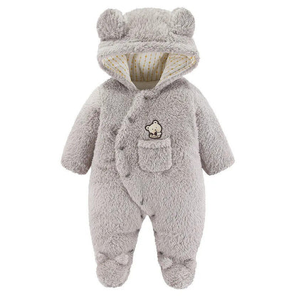 Infant Girl Overall Jumpsuit Spring Autumn Hooded Baby Months Newborn Clothes