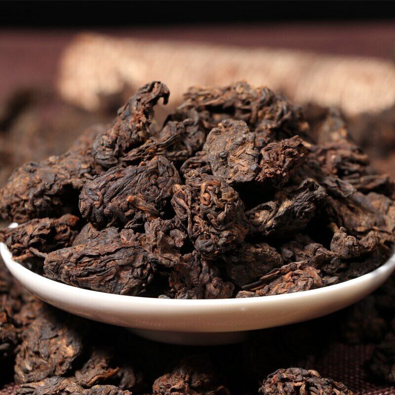 Pu-erh Loose Tea Ripe Puer Nubs Nugget TeaAged Golden Bud Lao Cha Tou