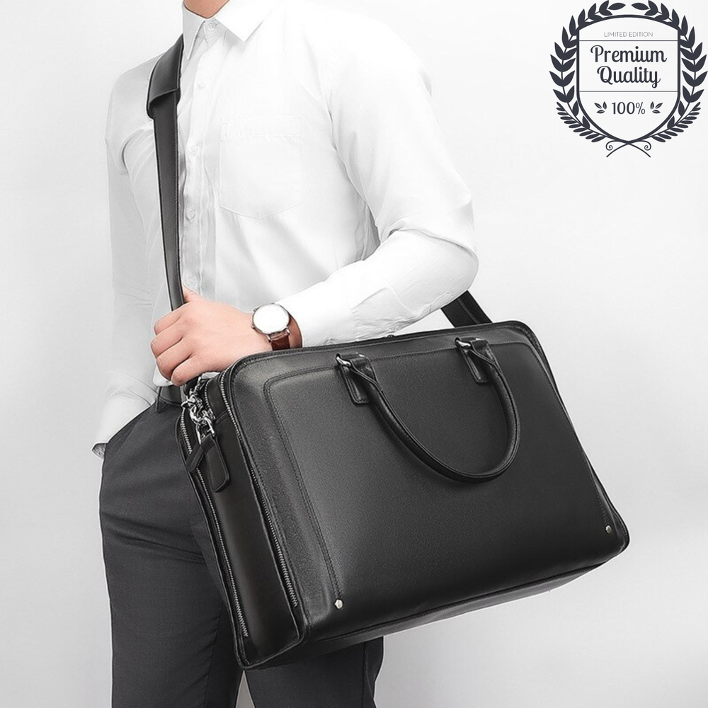 GENUINE LEATHER Luxury Mens Bag Crossbody Shoulder Messenger Designer Handbag