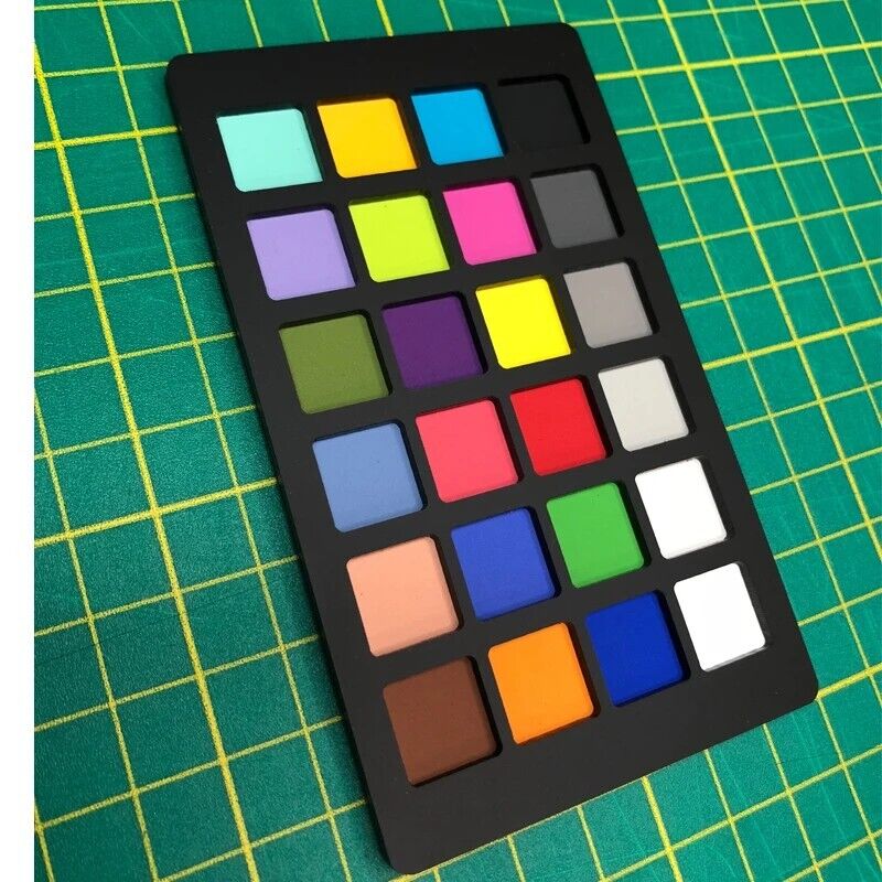 24 Color Checker Correction Classic Image Resolution Test Chart Palette 64x108mm