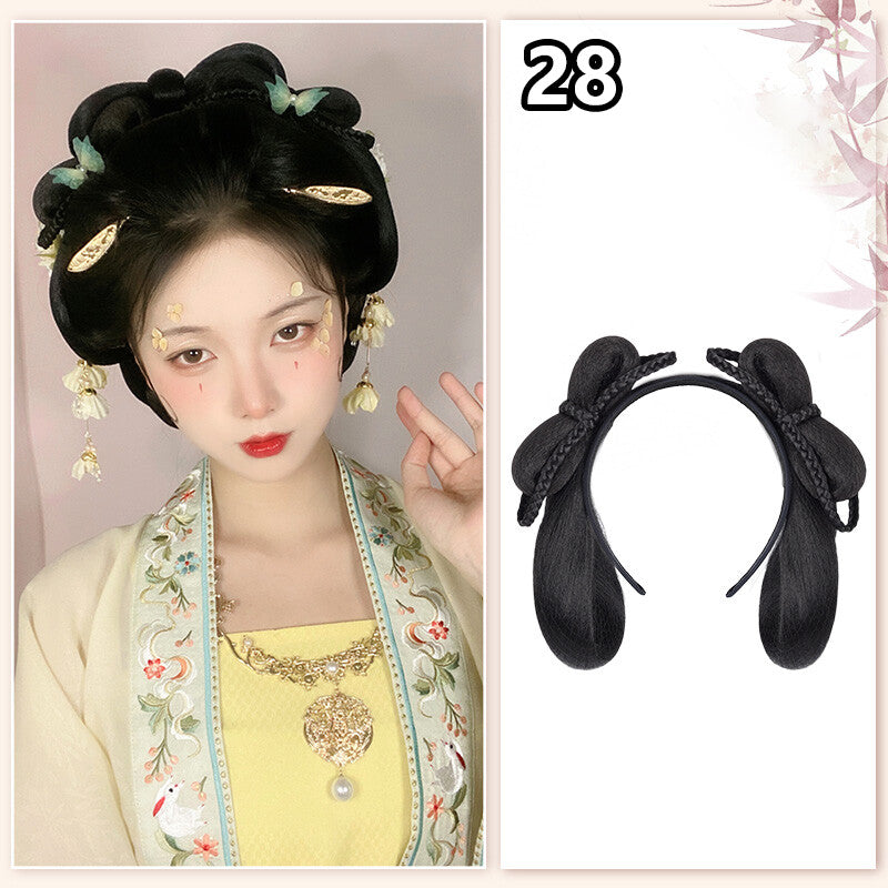 Ancient Chinese Wig Women's Hanfu Wig Headgear Photography Dance Accessories -