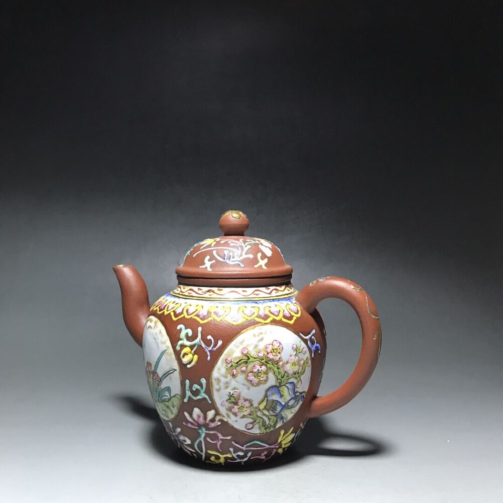 vintage chinese yixing purple clay teapot zisha ceremony teaware collection rare