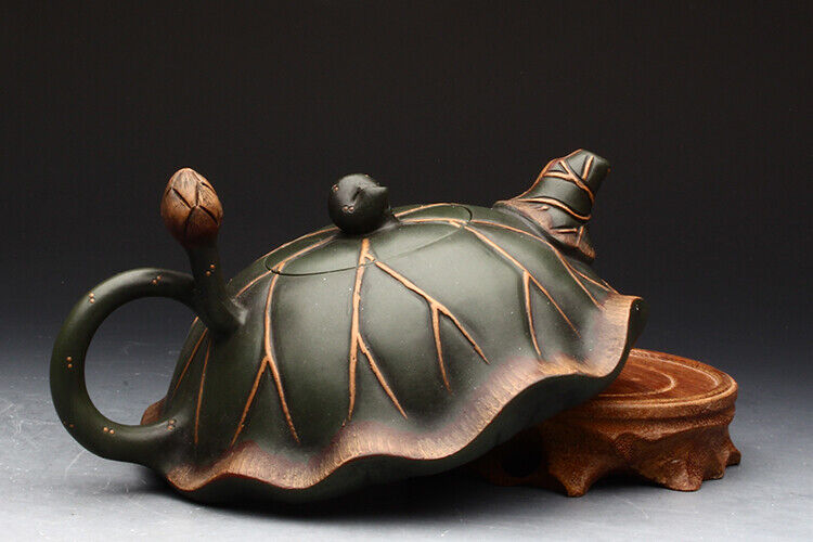 Chinese Yixing Zisha Clay Handmade Exquisite Teapot （竹韵 底款：蒋蓉）