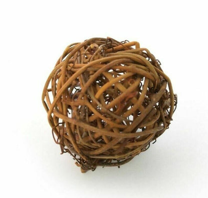 4Pcs/Set Small Animal Activity Chew Toys 5cm Rattan Rabbit Bird Parrot Play Ball