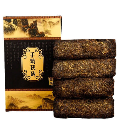 1kg Hunan Anhua black tea hand-built por tea brick golden flower black tea