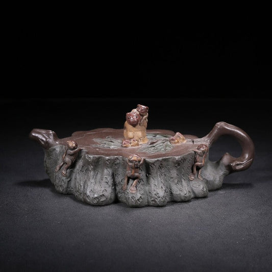 Chinese Yixing Zisha Clay Handmade Exquisite Teapot（五代封侯 底款：蒋蓉）