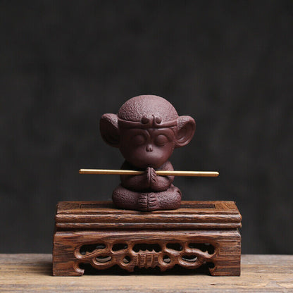 Creative Home Decoration Yixing Zisha Tea Pet Monkey Statue Small Tea Play New