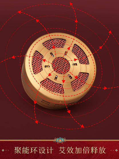 Moxibustion Box Portable Moxa Box Pure Copper Portable Smokeless Wormwood Pot 艾灸