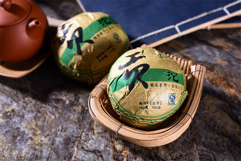 Yunnan Old Pu-erh Tea Tree Puer Tea 100g Shen Pu'er Tea Cake Raw Puerh Tea Cakes