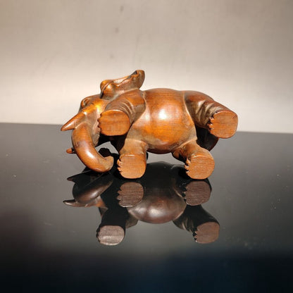 Home decoration elephant art sculpture decor living room wood carved wealt gifts