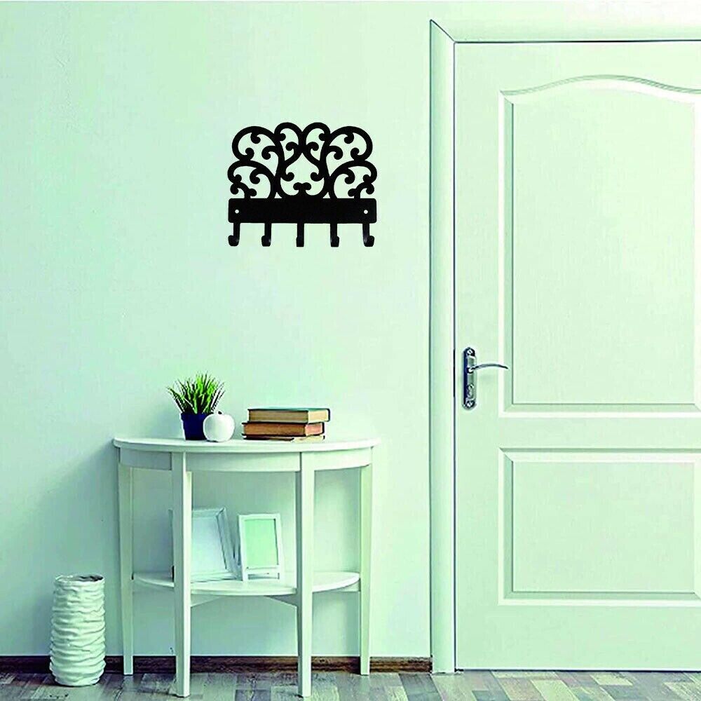 Decorative Scroll Metal Key Rack Hanger Wall Mounted Hook Up Key Hanger Artwork