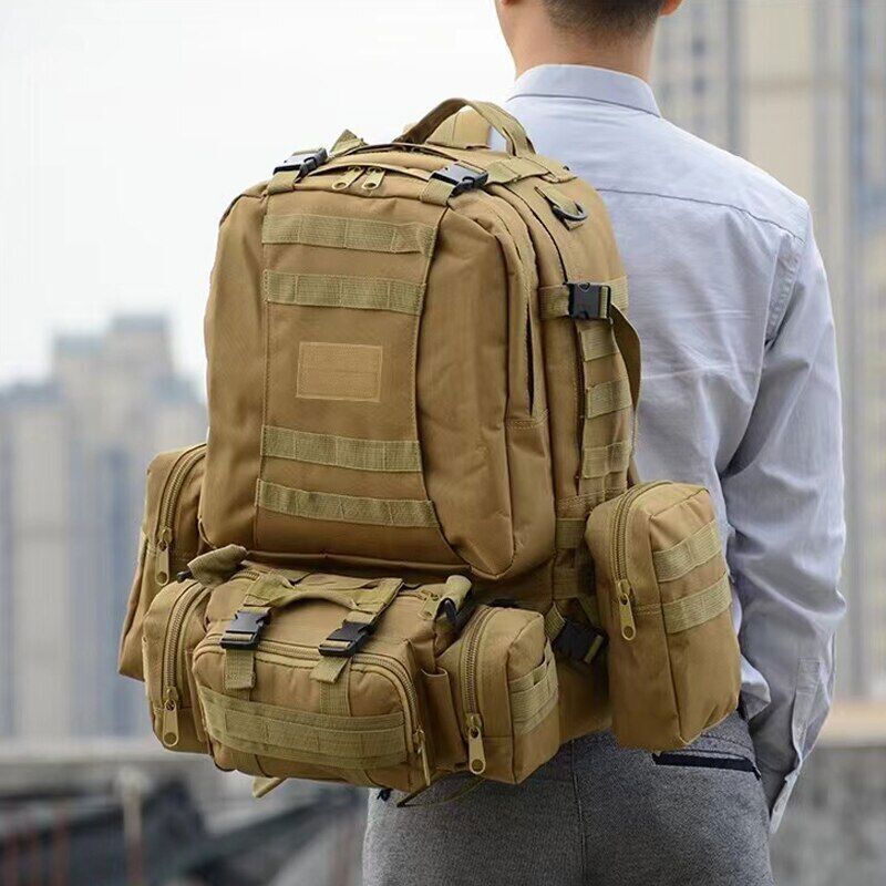 Tactical Backpack Mens Sport Bag Outdoor Hiking Climbing Army Rucksack