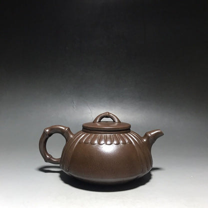 vintage chinese yixing purple clay teapot zisha ceremony carving Collectible art