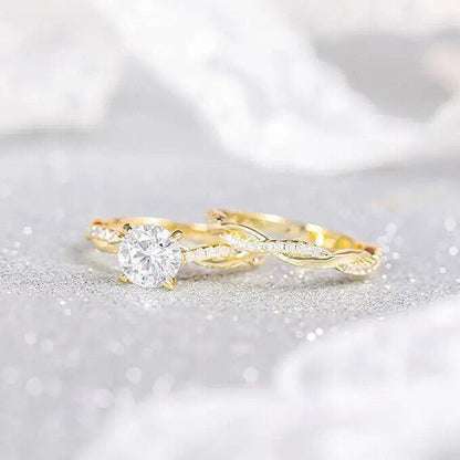 Anillos Sortijas De Oro 18k De Compromiso Matrimonio Boda Para Mujer Tres Tonos