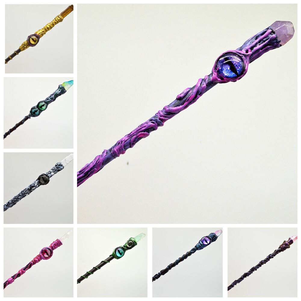 Witch Magic Wand Multicolor Natural Crystal Jewelry Fairy Stick Hair Accessories