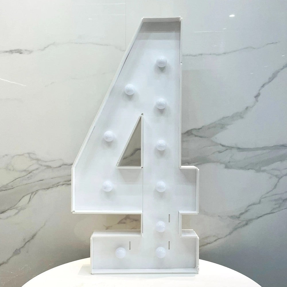 1Pc 91.5cm Light Up Digital Marquee Frame KT Board Number 0-9 With Bracket LED