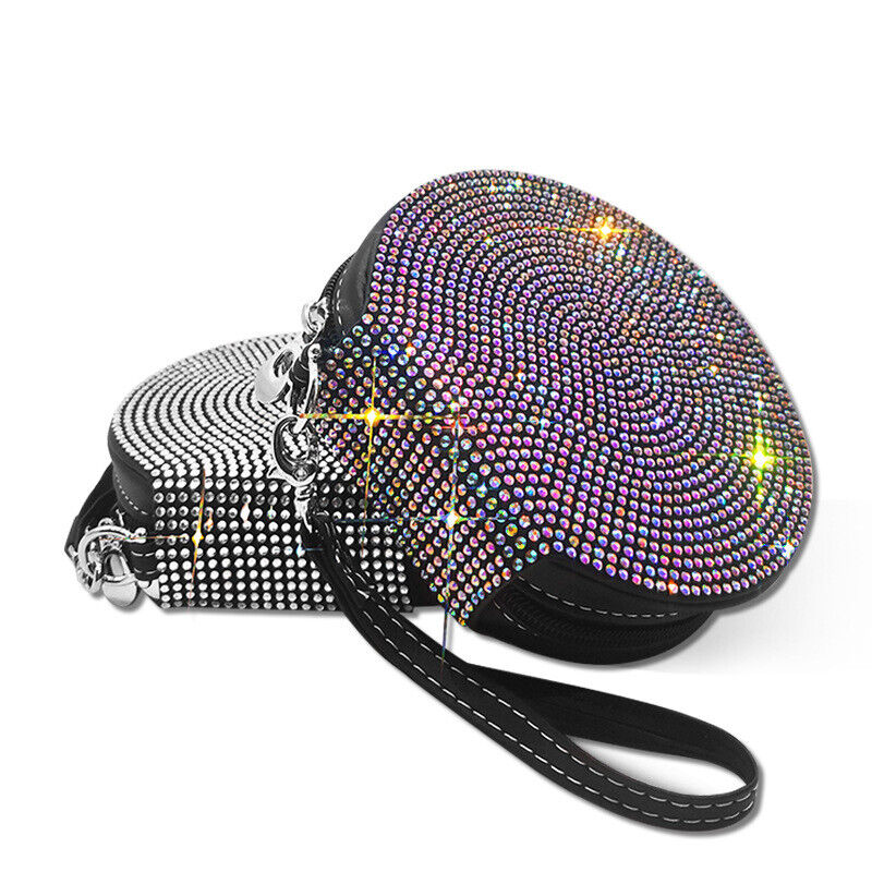Bling Diamond Rhinestone Car Disc CD Storage Bag Box Holder Interior Accessories