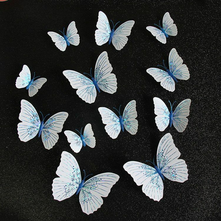Butterfly Wall Sticker 12pcs/set Ambilight 3D Home Decoration Room Fridge Magnet