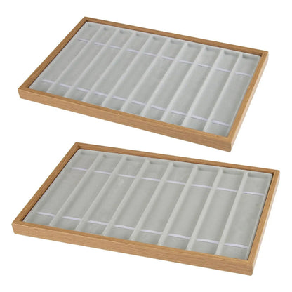 Watches Display Box 8-10 Grids Wood Portable Holder Organizer Strap Storage Case