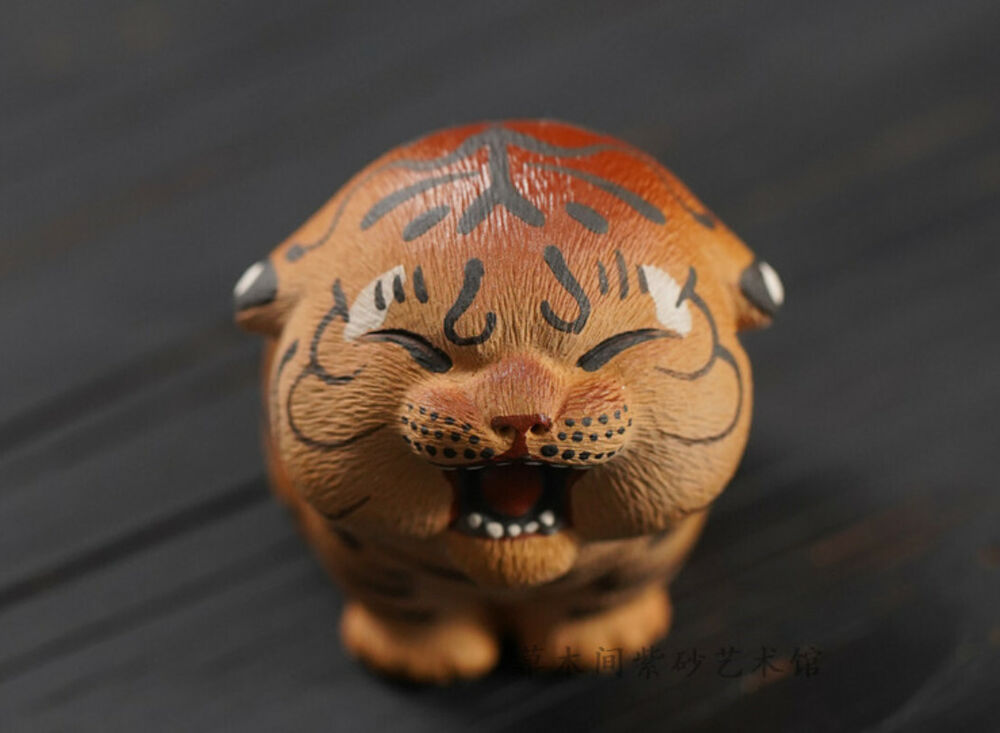 chinese yixing zisha handmade tea pet decoration DuanClay little cute tiger