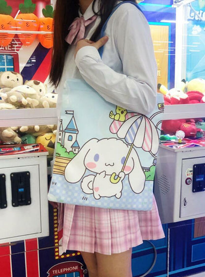 Cute Cinnamoroll Women Girls Tote Bag Casual Handbag Shopping Bag Shoulder Bag