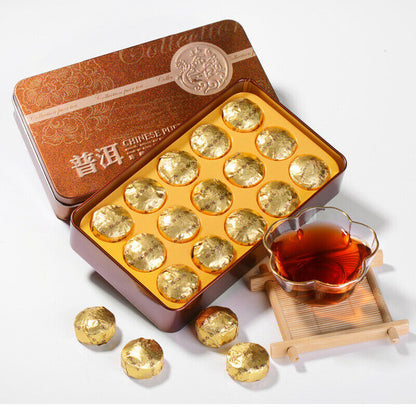 Yunnan Pu'er Ripe Tea Glutinous Rice Fragrant Tuo Small Tuo Tea 15pcs 75g