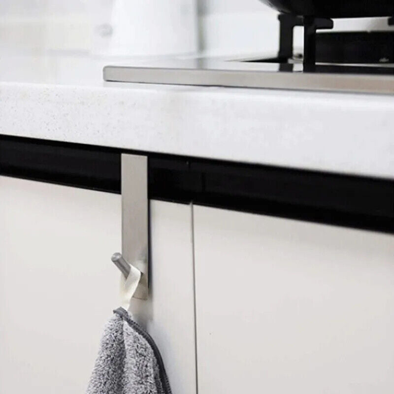 Over Glass Door Hooks Stainless Steel S-Shape Holder Bathroom Shower Towel Racks
