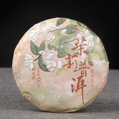 Puerh Tea Ripe Tea Jasmine Puerh Ripe Tea Cake Puerh + Jasmine 100g
