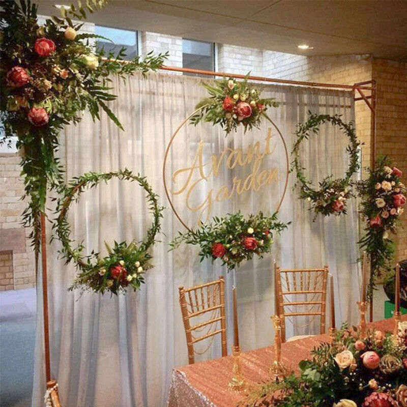 Floral Hoop Round Metal Wreath Macrame Wedding Engagement DIY Dream Catcher Ring
