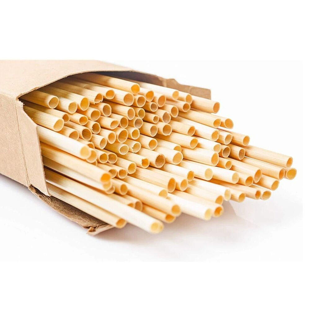 Drinking Straws 100Pcs Organic Natural Wheat Eco-Friendly Cocktail Bar Drinkware