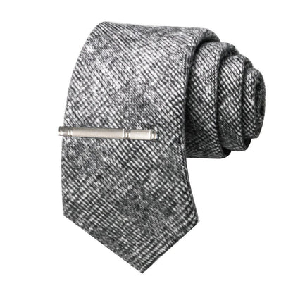 Men Necktie Set 3Pcs Clips Handkerchief Wool Gift Ties Suits Wedding Accessories