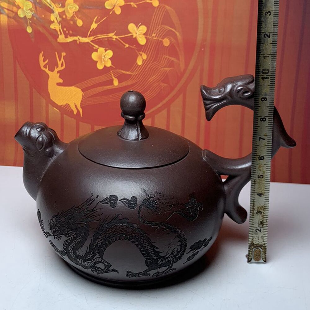 Vintage China Yixing Purple Clay Teapot Zisha Ceramic Dragon Teaware Collections