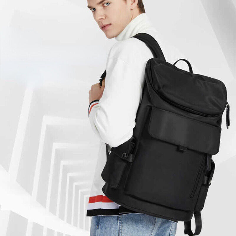 Mens Large Capacity 17 Inch Laptop Backpack USB Travel School Bag for Teenager