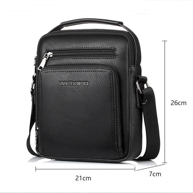 Men's Business Leather Shoulder/Messenger Bag 8" Handbag bag Outdoor Sport Bag