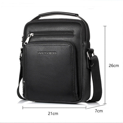Men's Business Leather Shoulder/Messenger Bag 8" Handbag bag Outdoor Sport Bag
