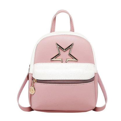 Leather Backpack Red Small Cute Purse Brand Shoulder Bag Red Blue Gray Green 1PC