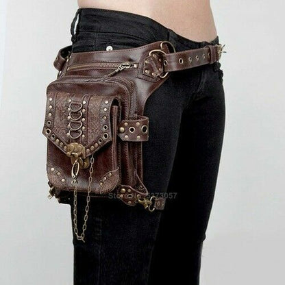 Gothic Steampunk Metal Messenger Bag Vintage Medieval Accessories Crossbody Bag