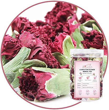 Dried Carnation Flower Tea Carnation Herbal Tea Blooming Flower Tea 2.47oz/70g