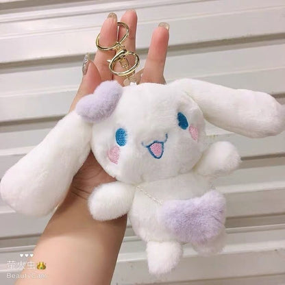 Sanrio Plush Cinnamoroll Pendant Plush Toy Bag Pendant Keychain