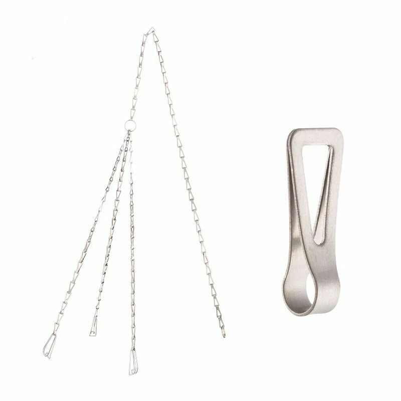 Titanium Hanging Chain Outdoor Camping Cookware Ultralight 38g Stainless Steel