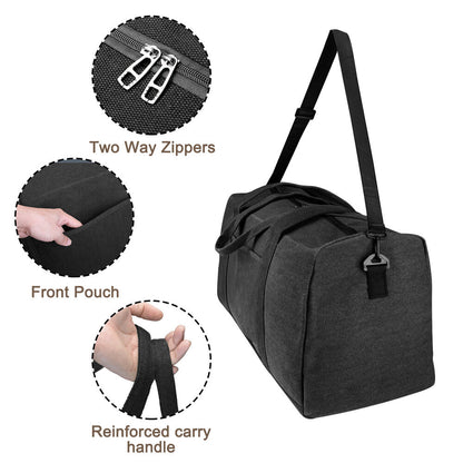 60 L Large Canvas Duffle Bag Travel Luggage Sports Gym Tote Waterproof Men Women