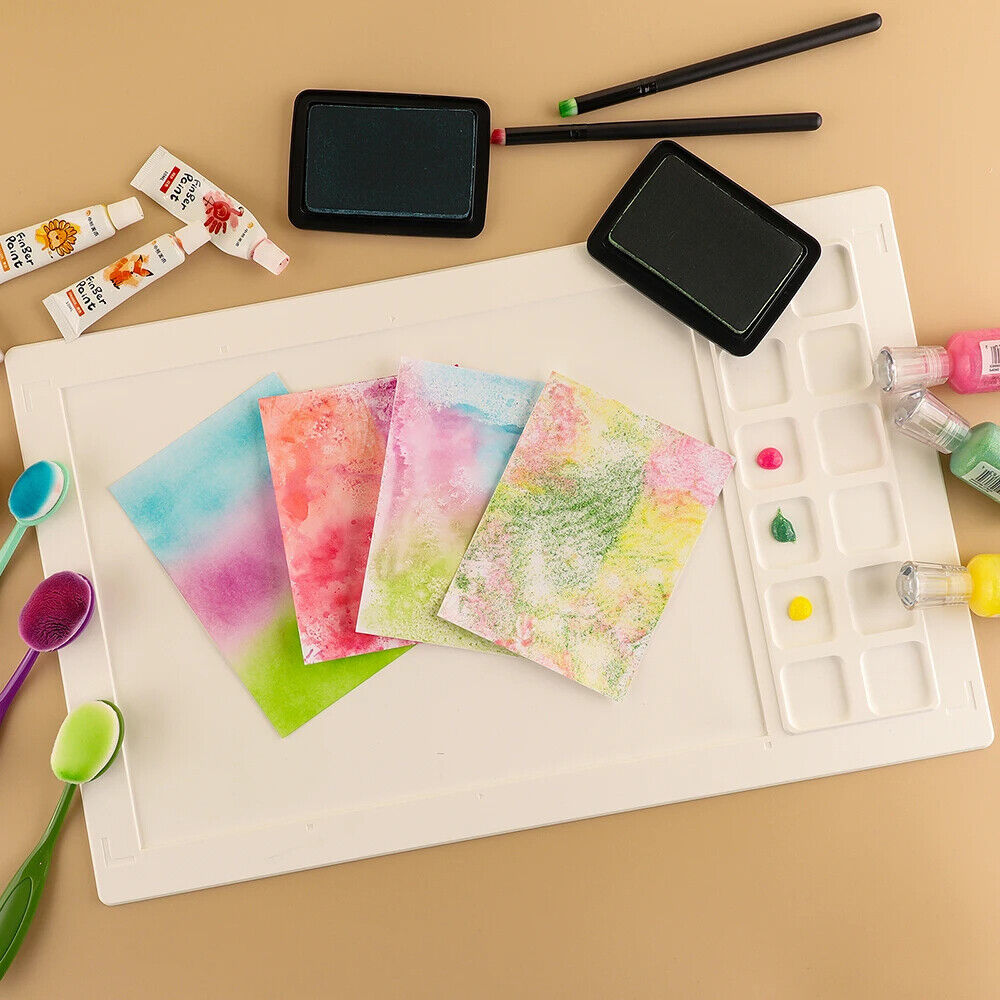 Water Media Mats Silicone Non-Stick Craft Painting Ink Blending Pads 43.8x27.3cm