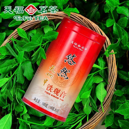 TenFu's TEA You Ran Tie Guan Yin Tieh Kwan Yin Chinese Oolong Tea 100g Tin