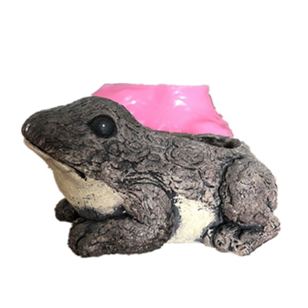 Resin Molds Silicone 3D Frog Vase Planter Concrete Pot DIY Clay Crafts 14x10x7cm