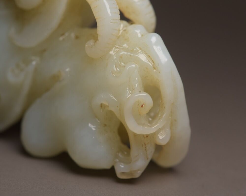 Collection Chinese Top Hetian Jade Carved Beast Animal Statue Figurine Art Rare