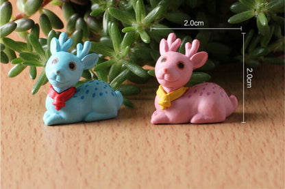 6pcs Sika Deer Decoration Supplies Moss Micro Landscape Creative Handicrafts