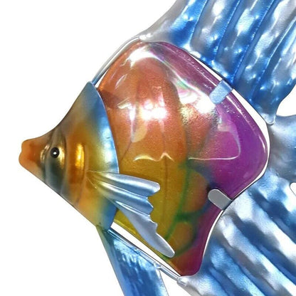 Angelfish Wall Decoration Art Metal Home Patio Exterior Outdoor Ornament 21x38cm