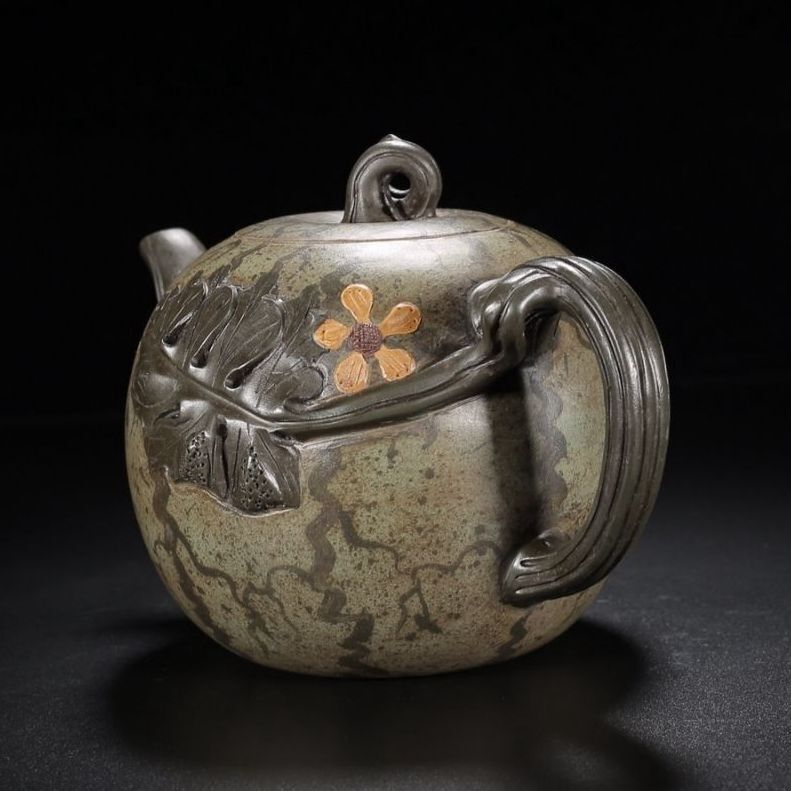 Vintage Chinese Yixing Purple Clay Teapot Zisha Ceremony Watermelon Teaware Rare