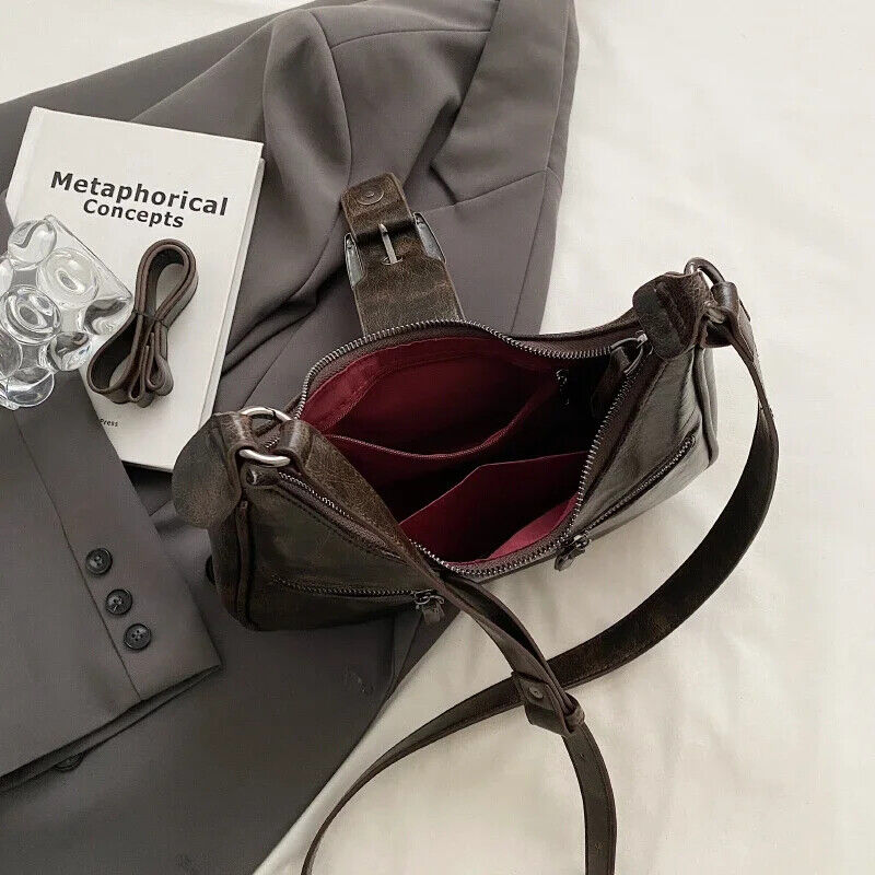 Retro Belt Shoulder Bags Women Female Underarm Crossbody Bag Handbags